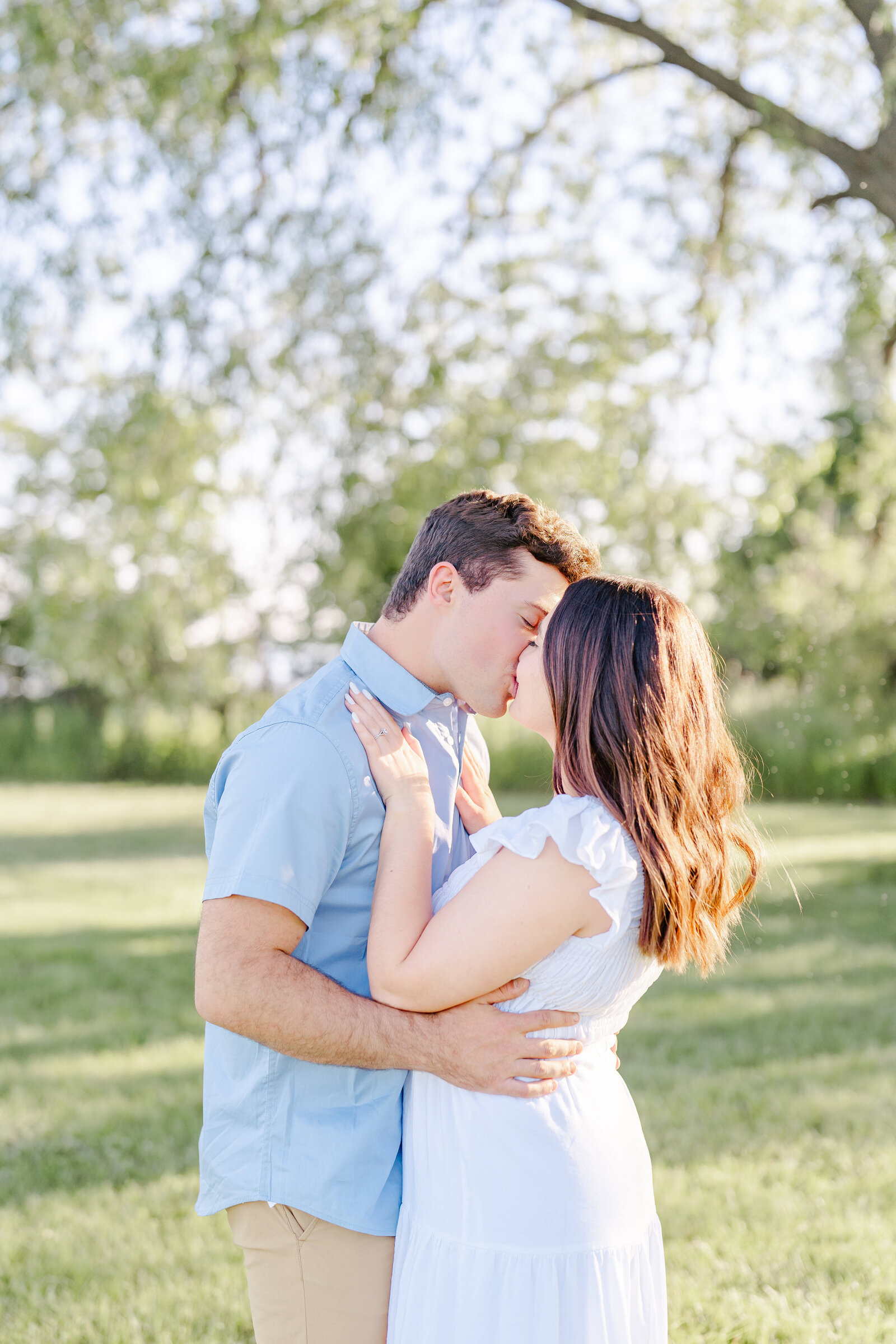 engagement pictures at beach in escanaba