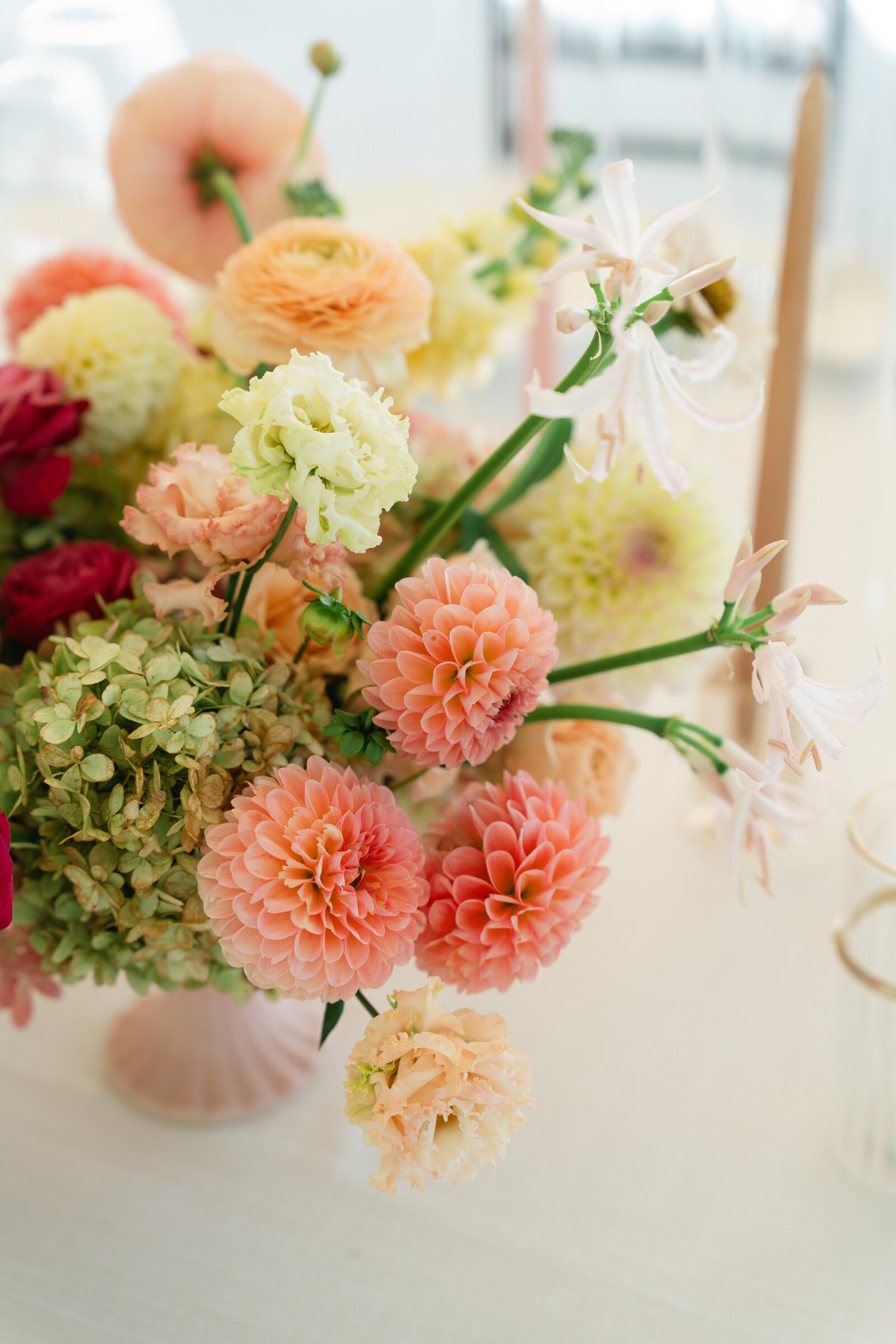 dahlia centerpiece in newport ri