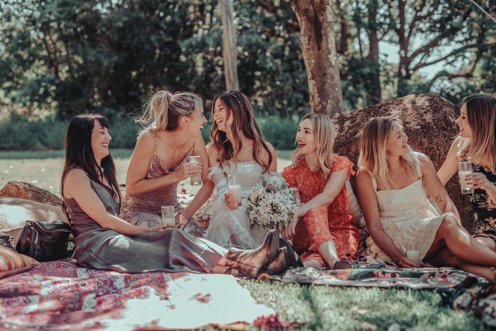 Random click of bride with her friends