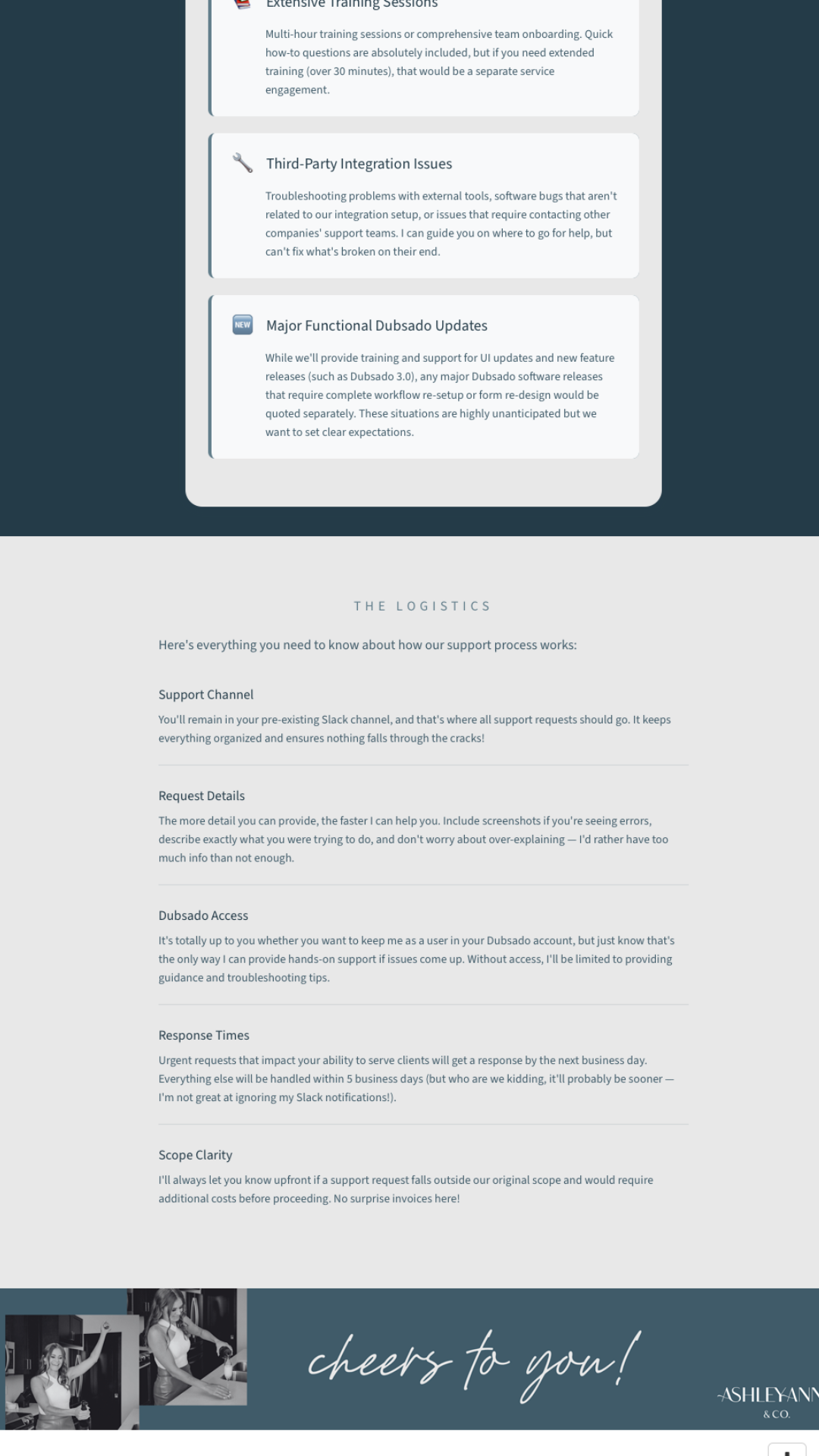 Dubsado Offboarding Template - AA & Co.