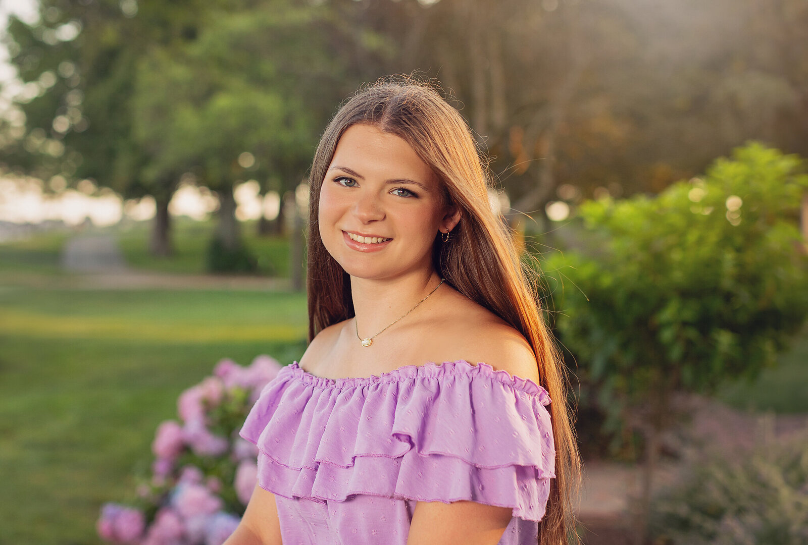 Senior girl in field