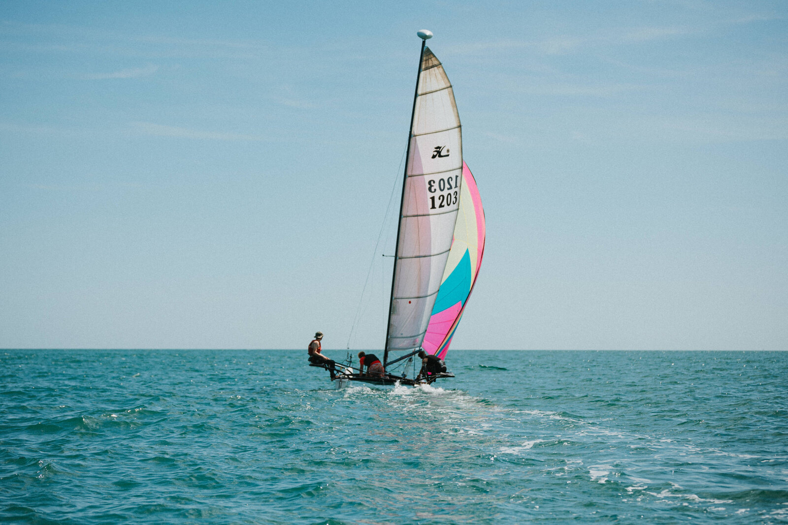 reportage photo 4h de barfleur - regate catamaran barfleur - caroline liabot