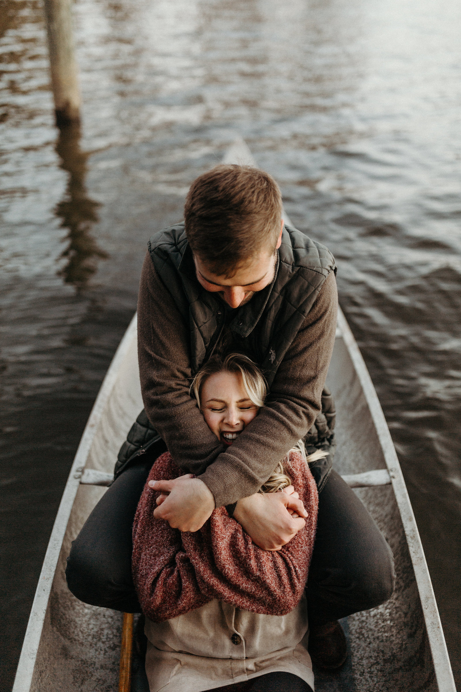 Quirky Canoe Engagement Session Couple Photographer