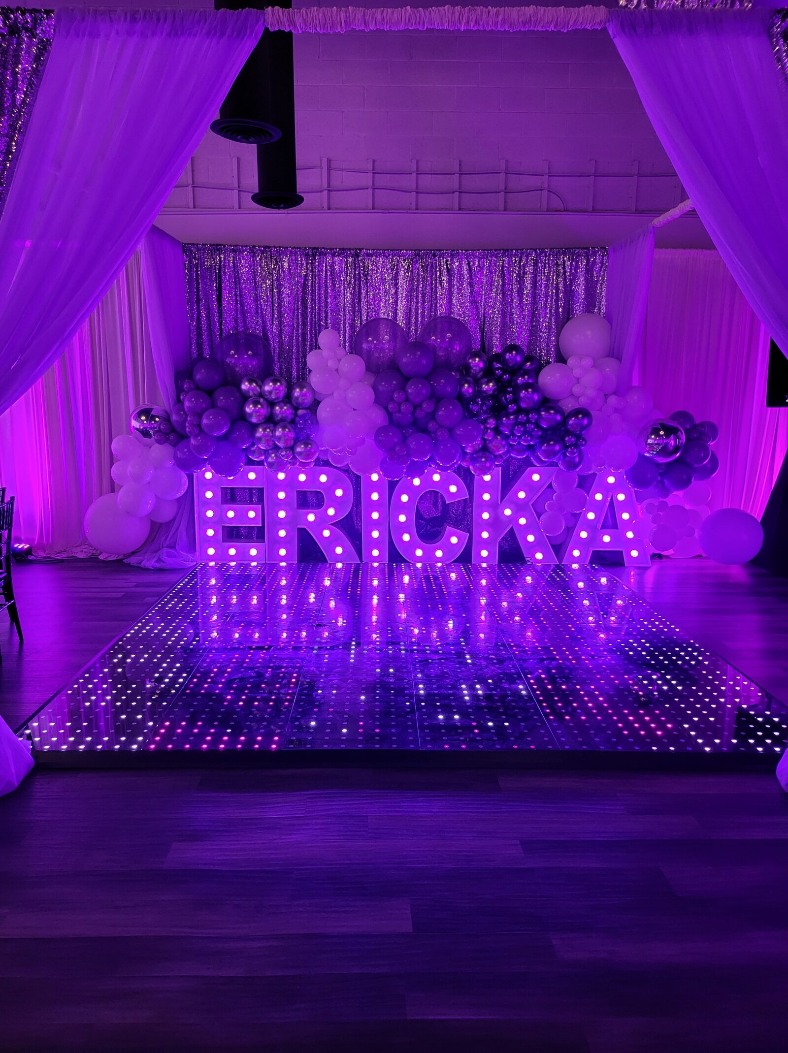 LED Dance Floor at Birthday Party event in Metro Detroit