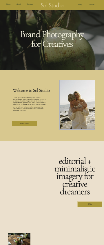 sol studio showit website template - rcc design studio