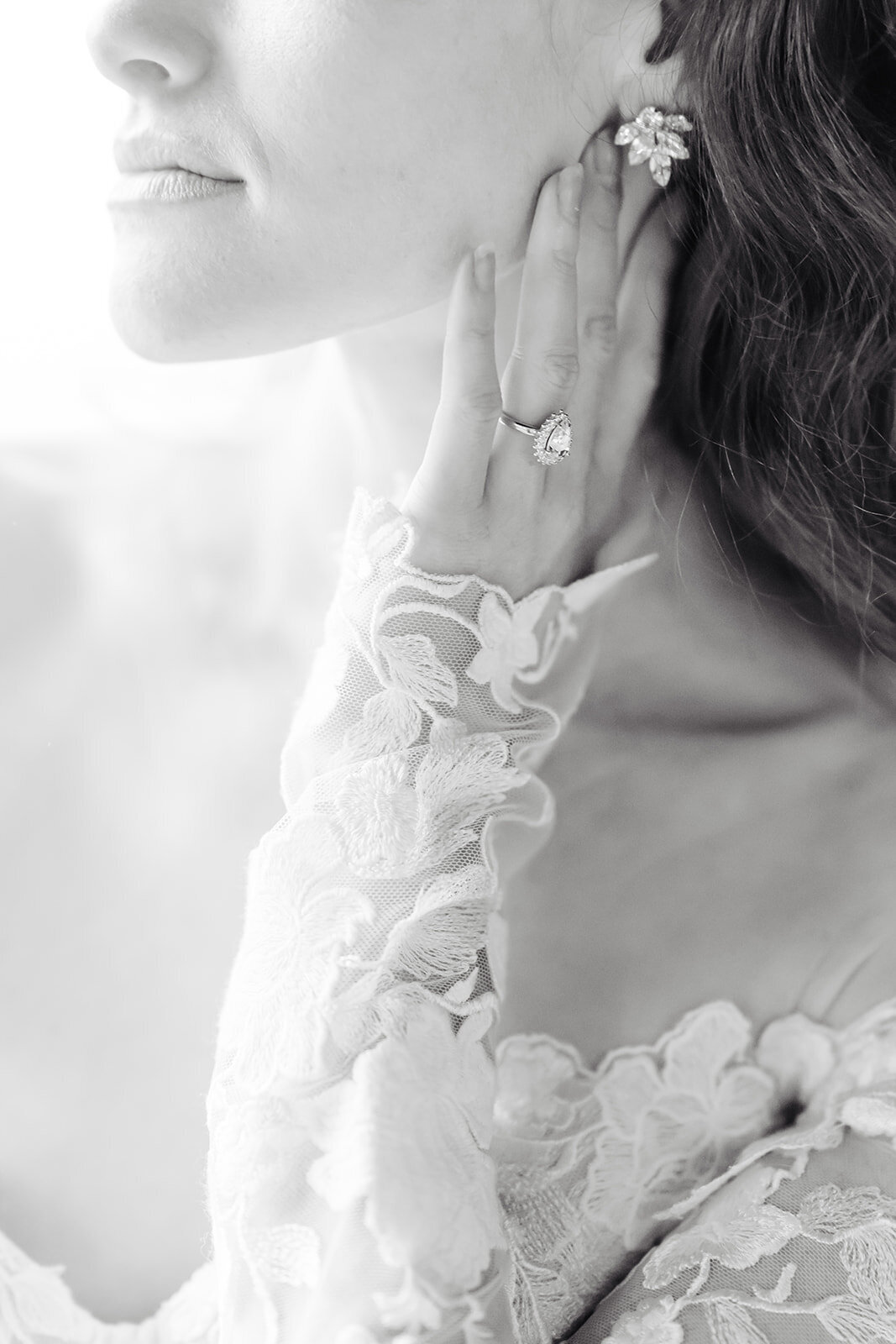 Wedding bridal ring pictures black and white
