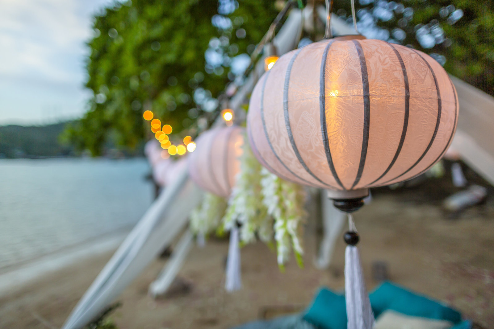Lantern on beach