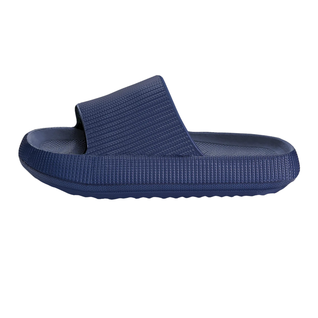 mens marine blue cloud slides