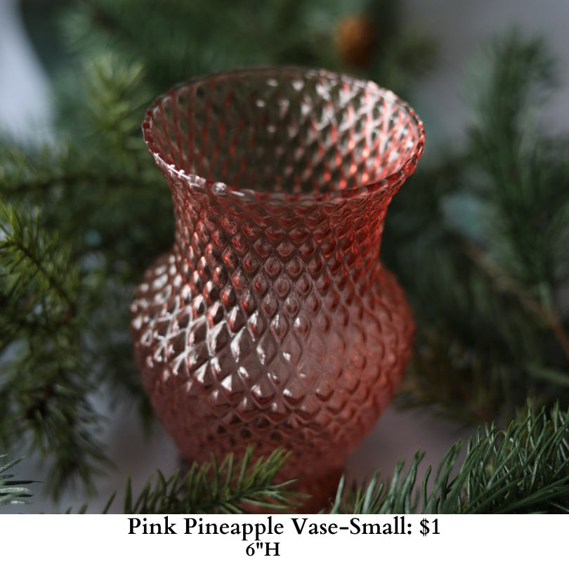 Pink Pineapple Vase-Small-541