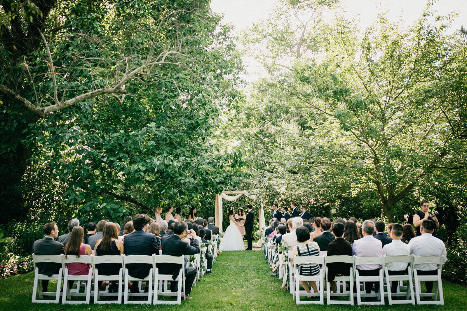 Beautiful outdoor ceremony at the Inn at Fernbrook Farm in New Jersey.
