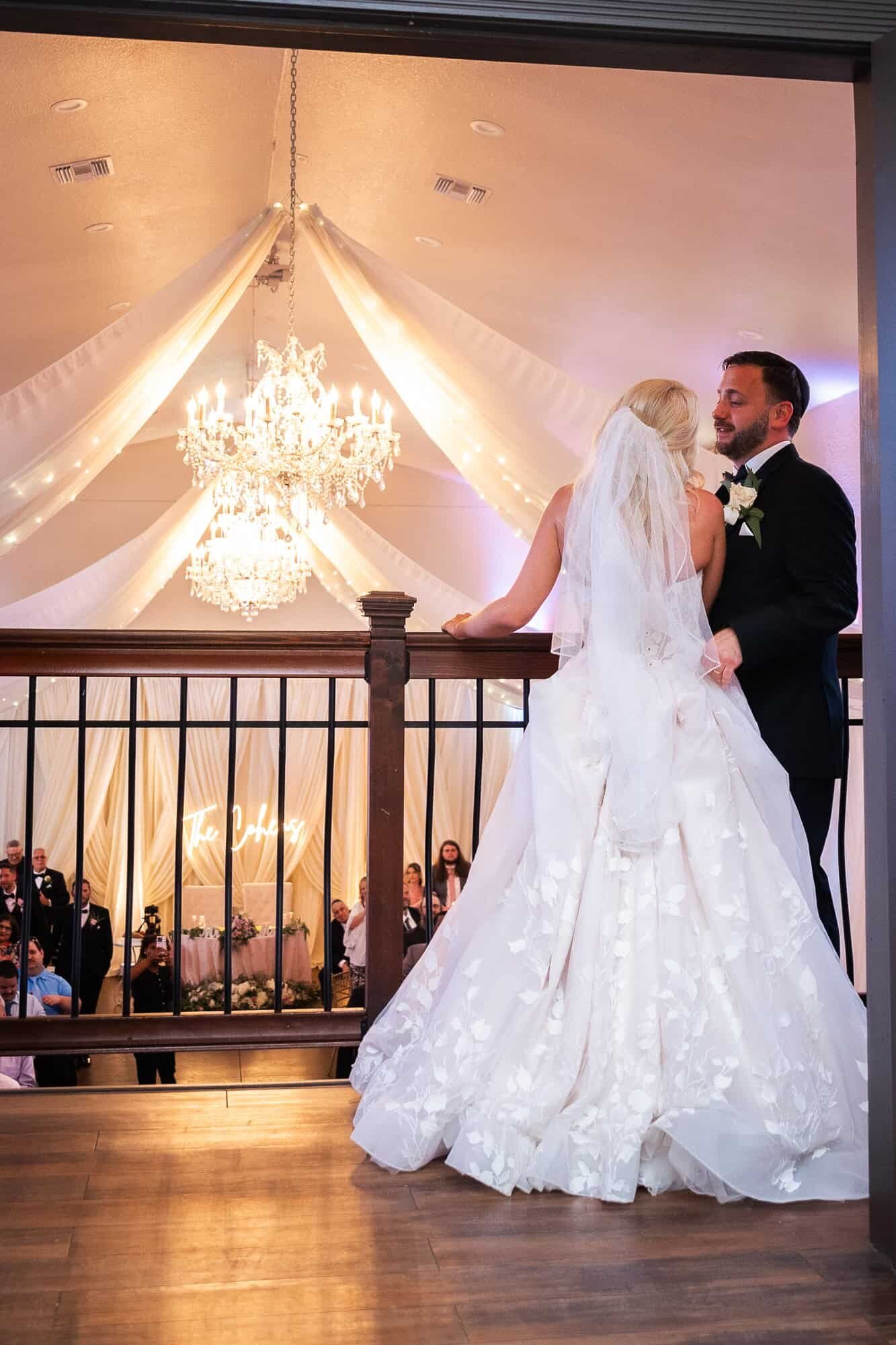 Couple's Grand entrance at Bakers Ranch Wedding Reception - Florida Wedding Photographer