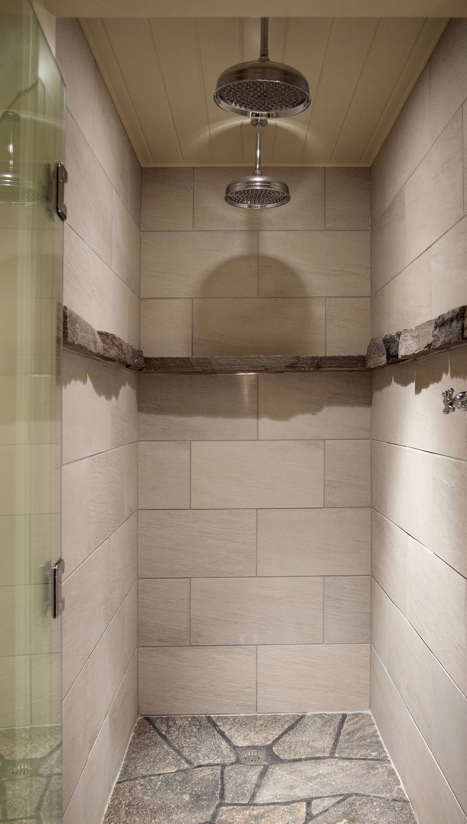 008-Lake Rosseau-Cottage-Bathroom-Shower-Stone Floor
