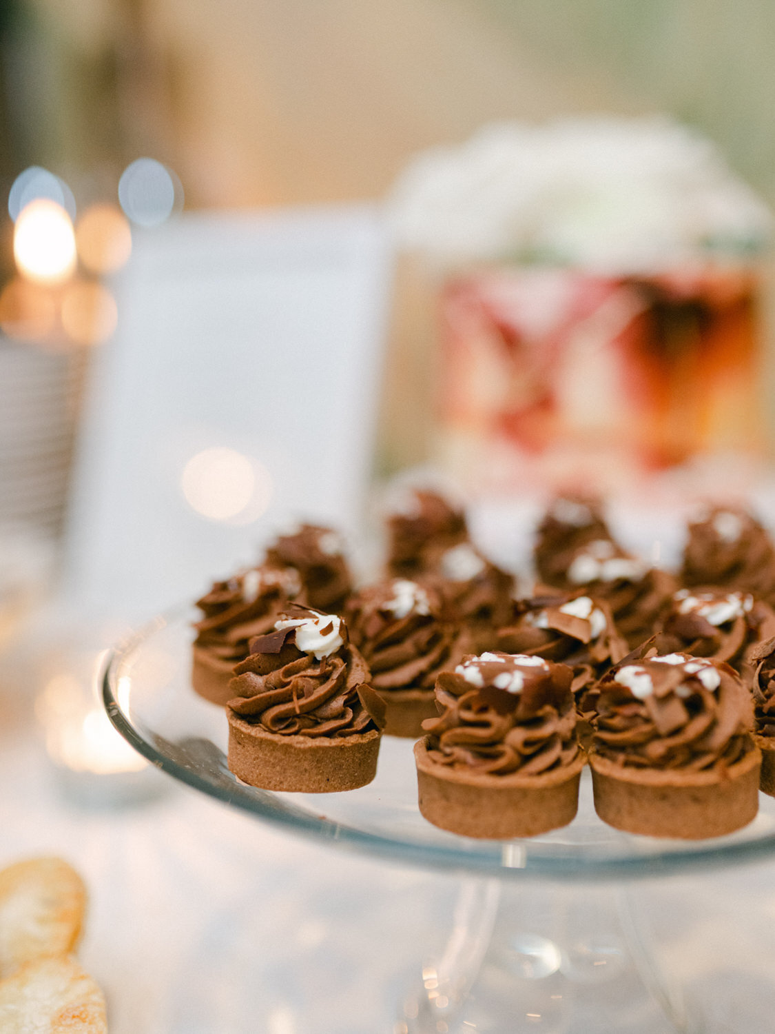 Close up of chocolate cupcakes.