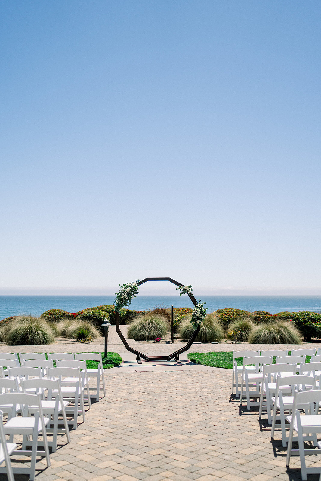 Elegant Wedding Ceremony Setup at Dolphin Bay Resort
