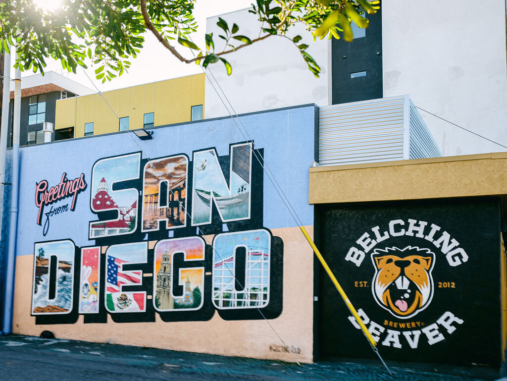 Mural Greetings from San Diego in North Park by Chelsea Loren
