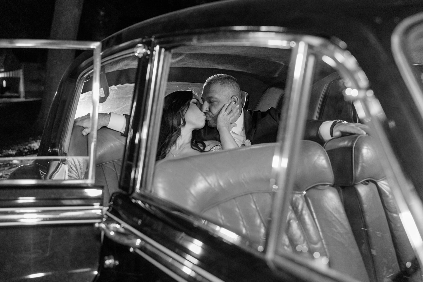 Rolls Royce wedding getaway car.
