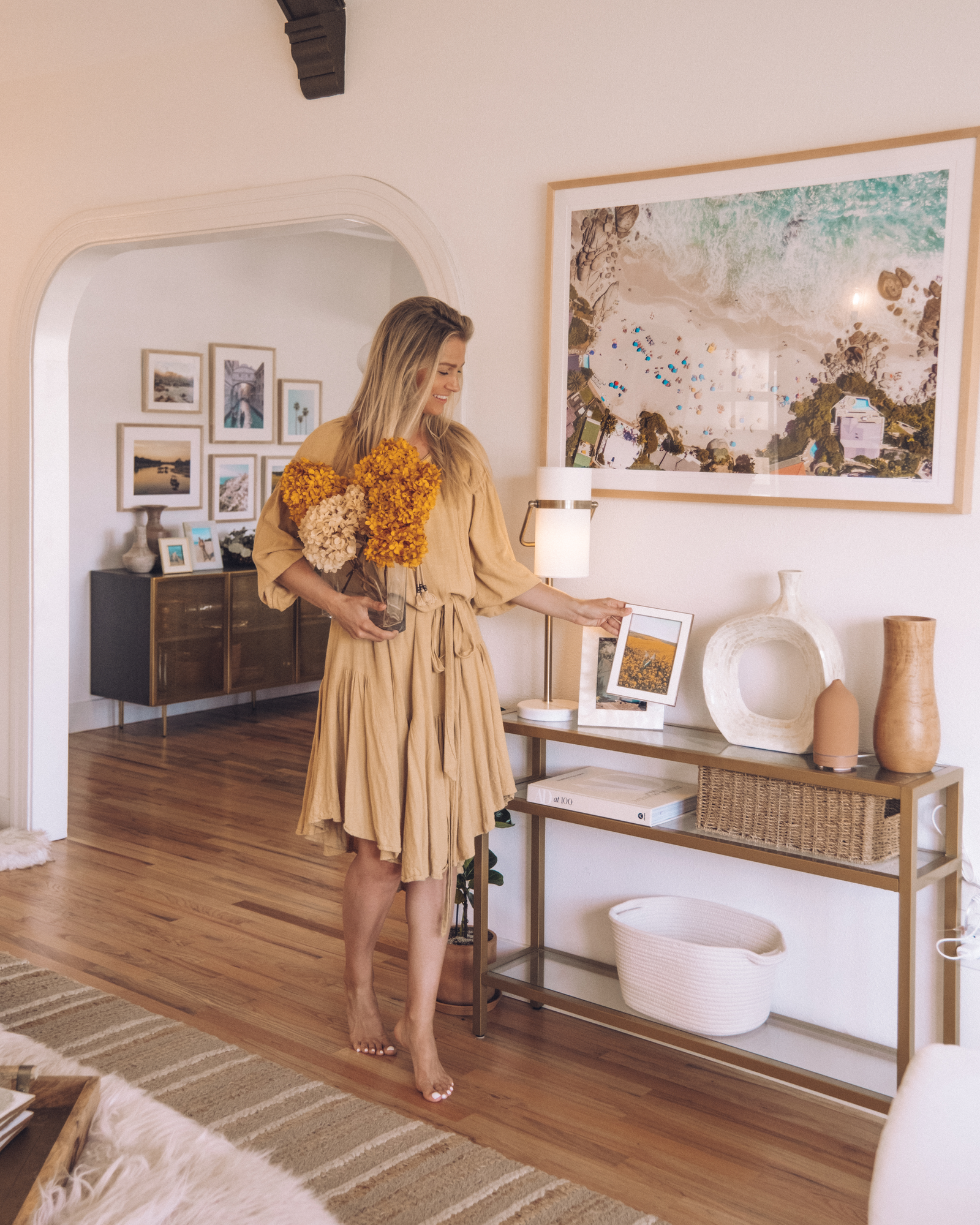 Travel Blogger Kiersten Rich of The Blonde Abroad in Modern Vintage San Diego Home by Branding Photographer Chelsea Loren