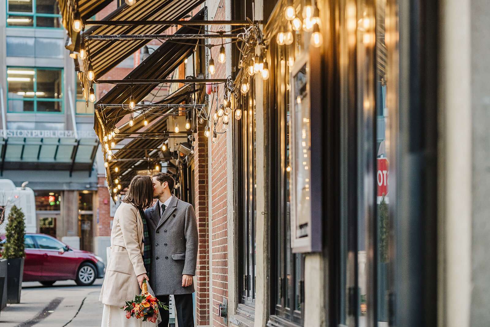 winter elopement in the north end of boston