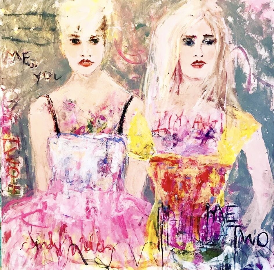 me-two-sandy-welch-abstract-painting