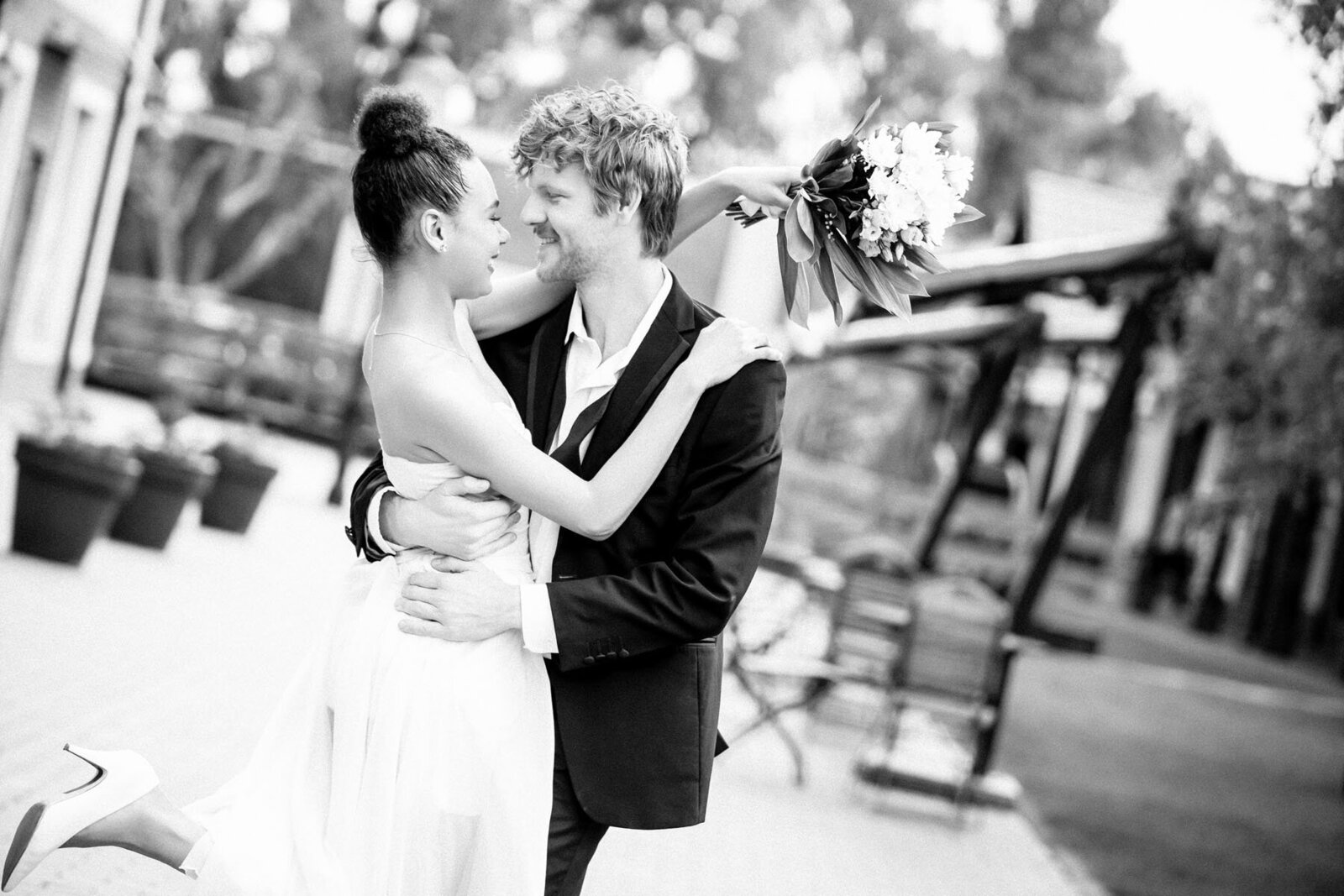 just playing around downtown with the bride & groom.