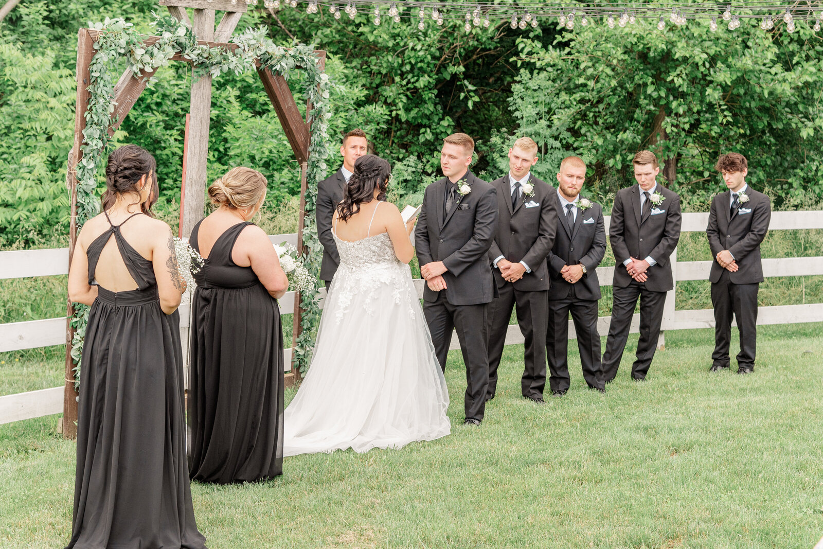 Bride and Groom getting married at The Farmstead in Harrodsburg