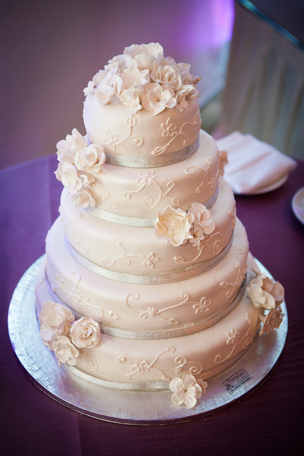 beautiful cake with flowers at the dana