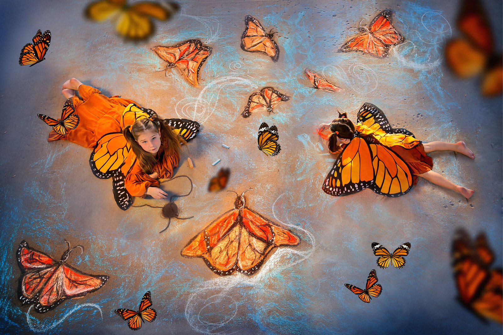 butterfly-monarch-migration-kids-chalk-unique-creative-art-colorful-vibrant-bright-imagination-play