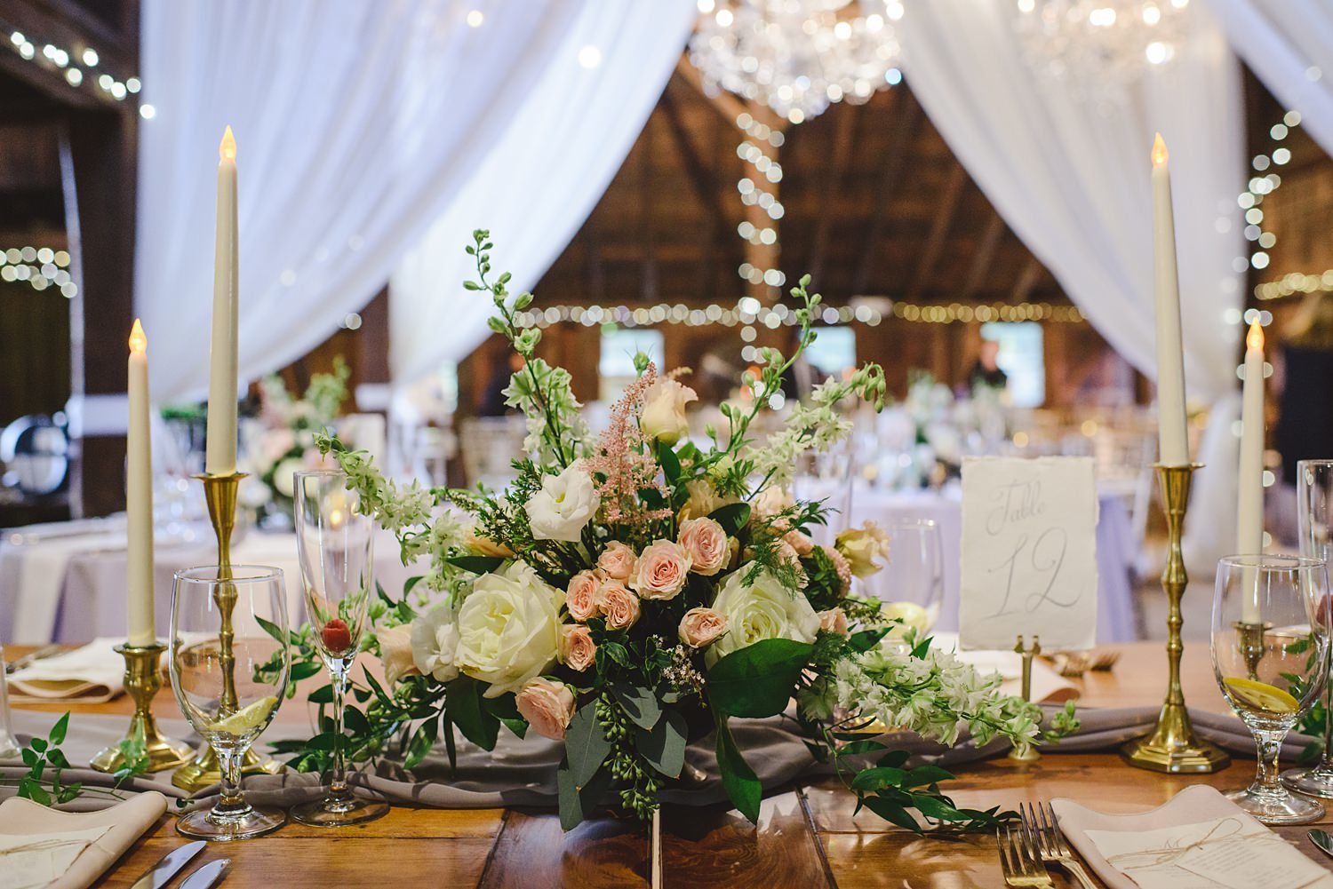 Rustic & Glamorous chandelier wedding at The Webb Barn in Wethersfield, CT