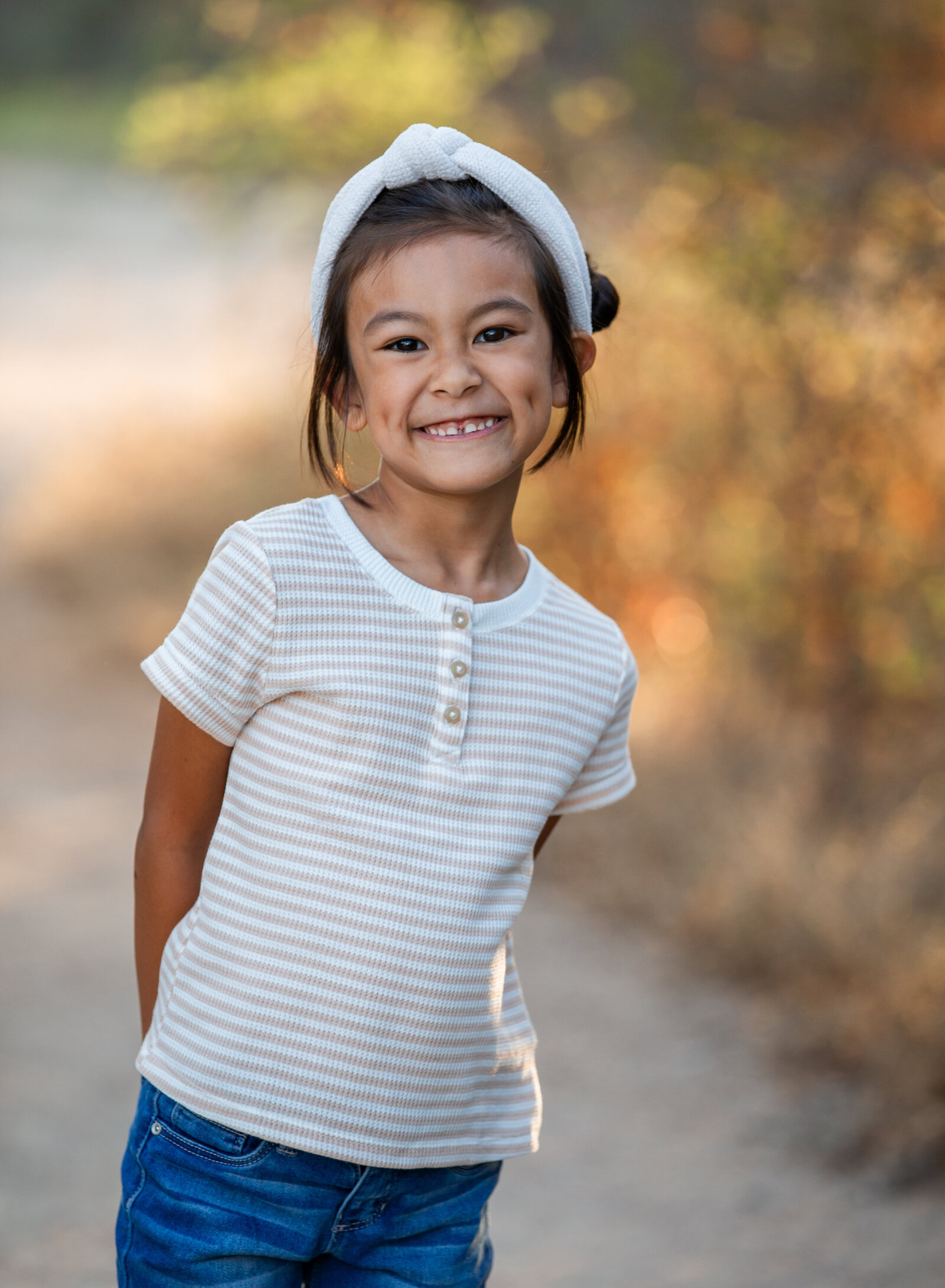 young girl smiling