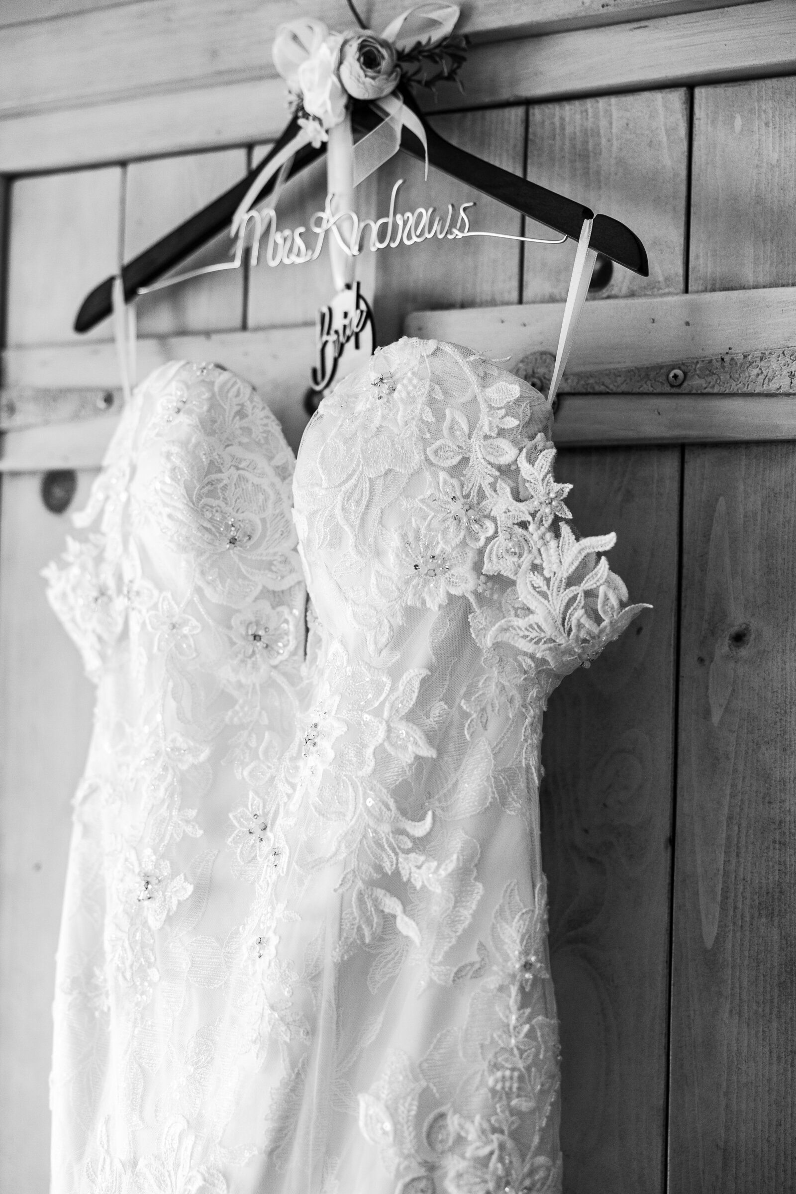 black and white bridal gown
