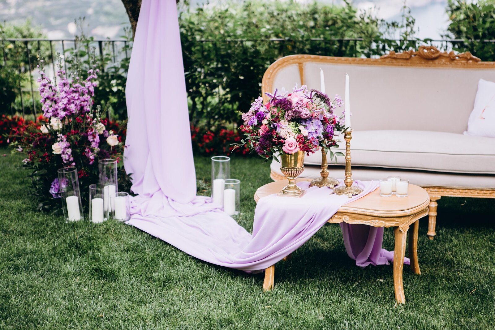 San Diego outdoor purple wedding