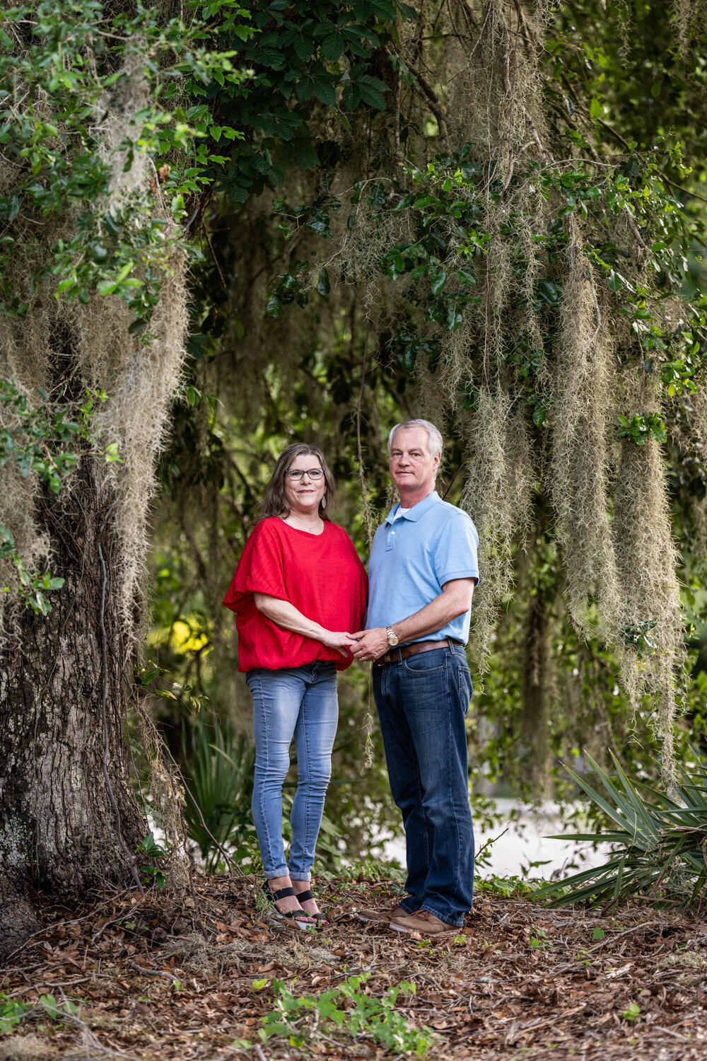 Slidell anniversary portrait at Camp Salmen Nature Park