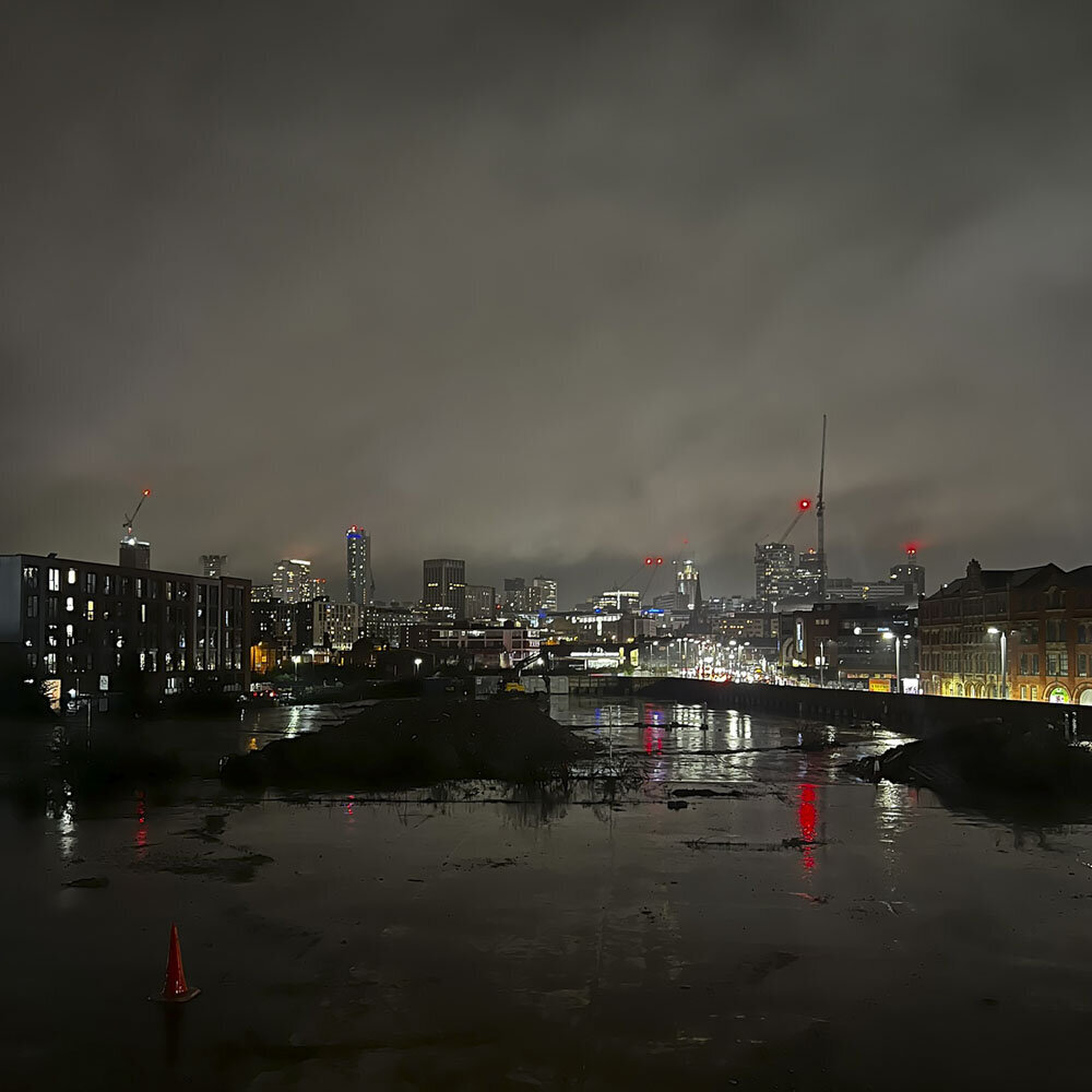 Birmingha, City Centre Skyline at night