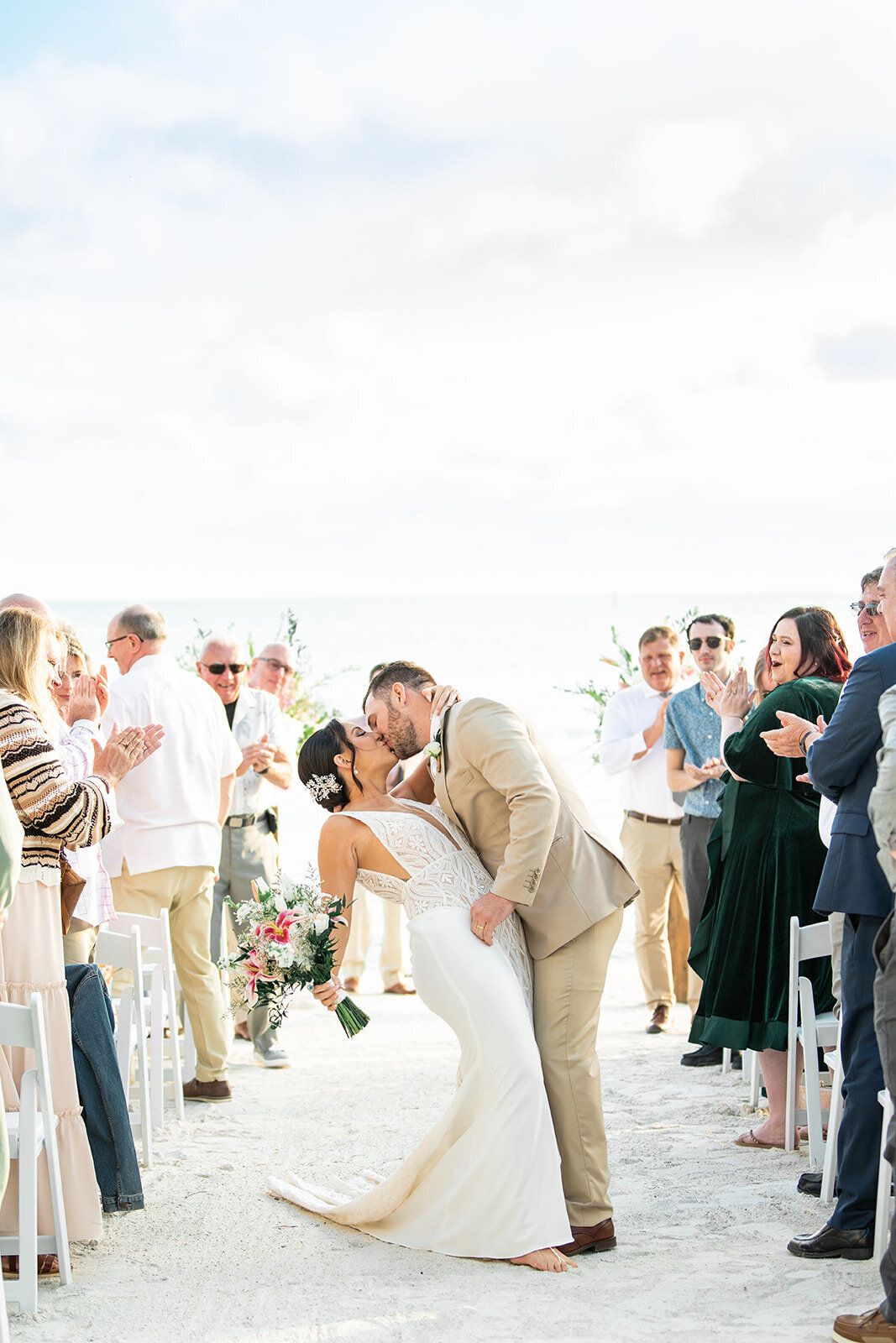 cocktail hour, beach reception, island wedding
