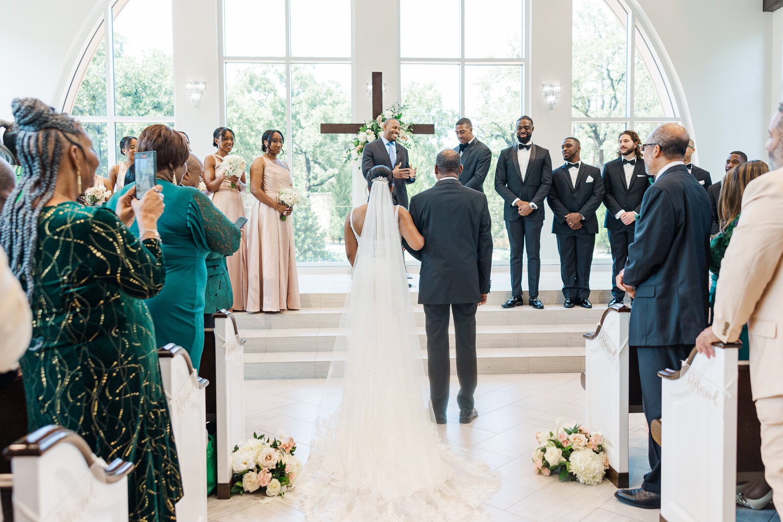 bride's walk down the aisle with father