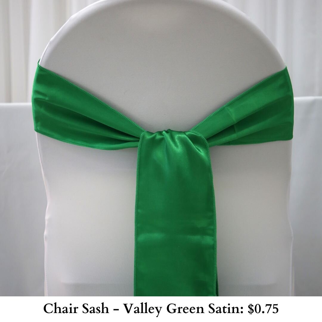 Chair Sash-Valley Green Satin-140