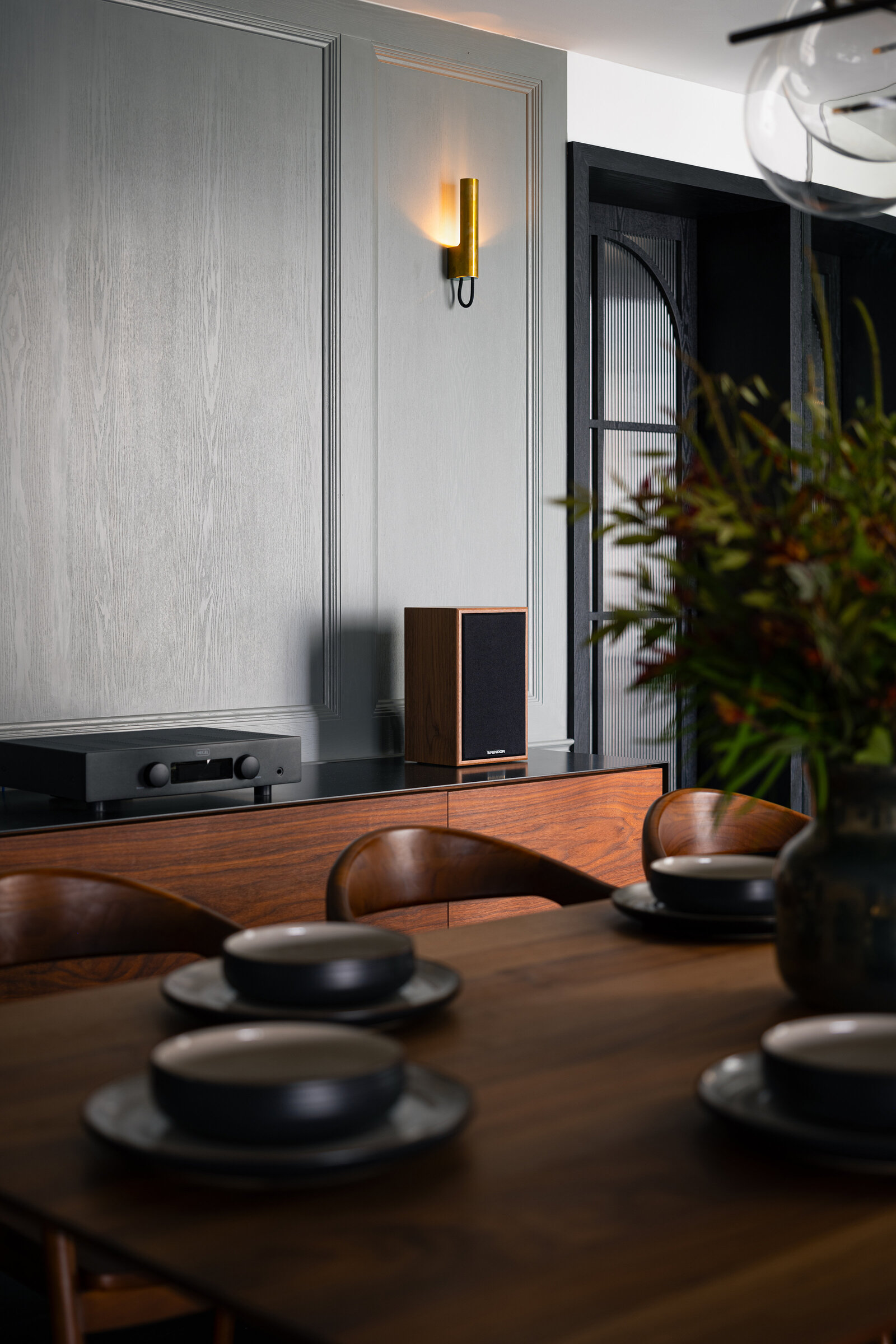 dining area with wooden furniture