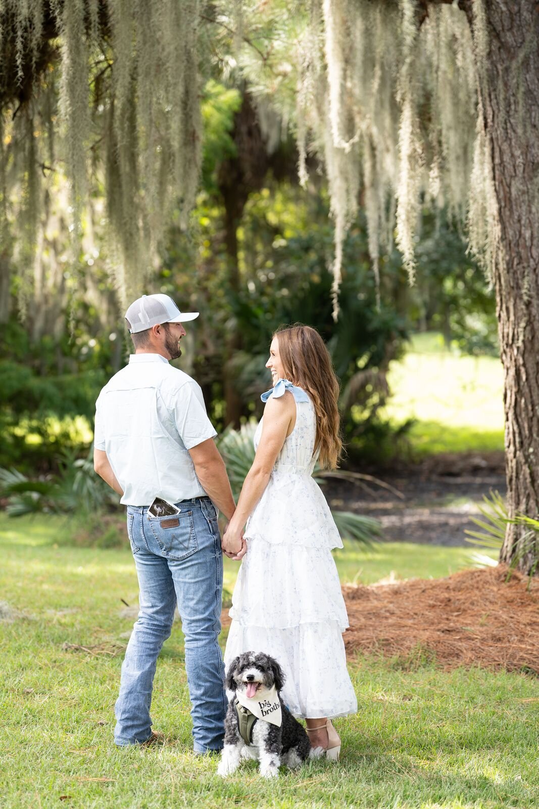 Family photos with pets in Charleston
