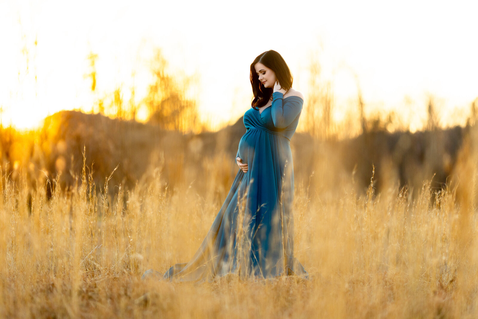 Field maternity session in Trussville