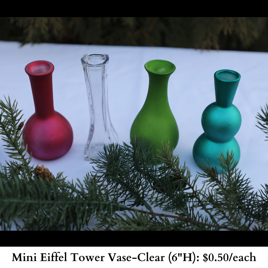 Mini Eiffel Tower Vase-Clear-515