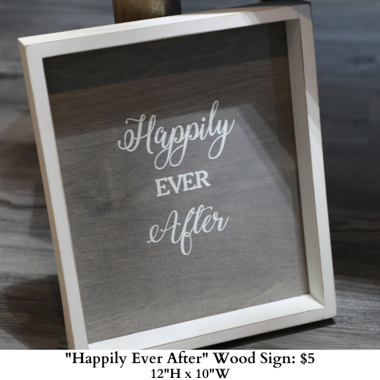 Happily Ever After Wood Sign-794