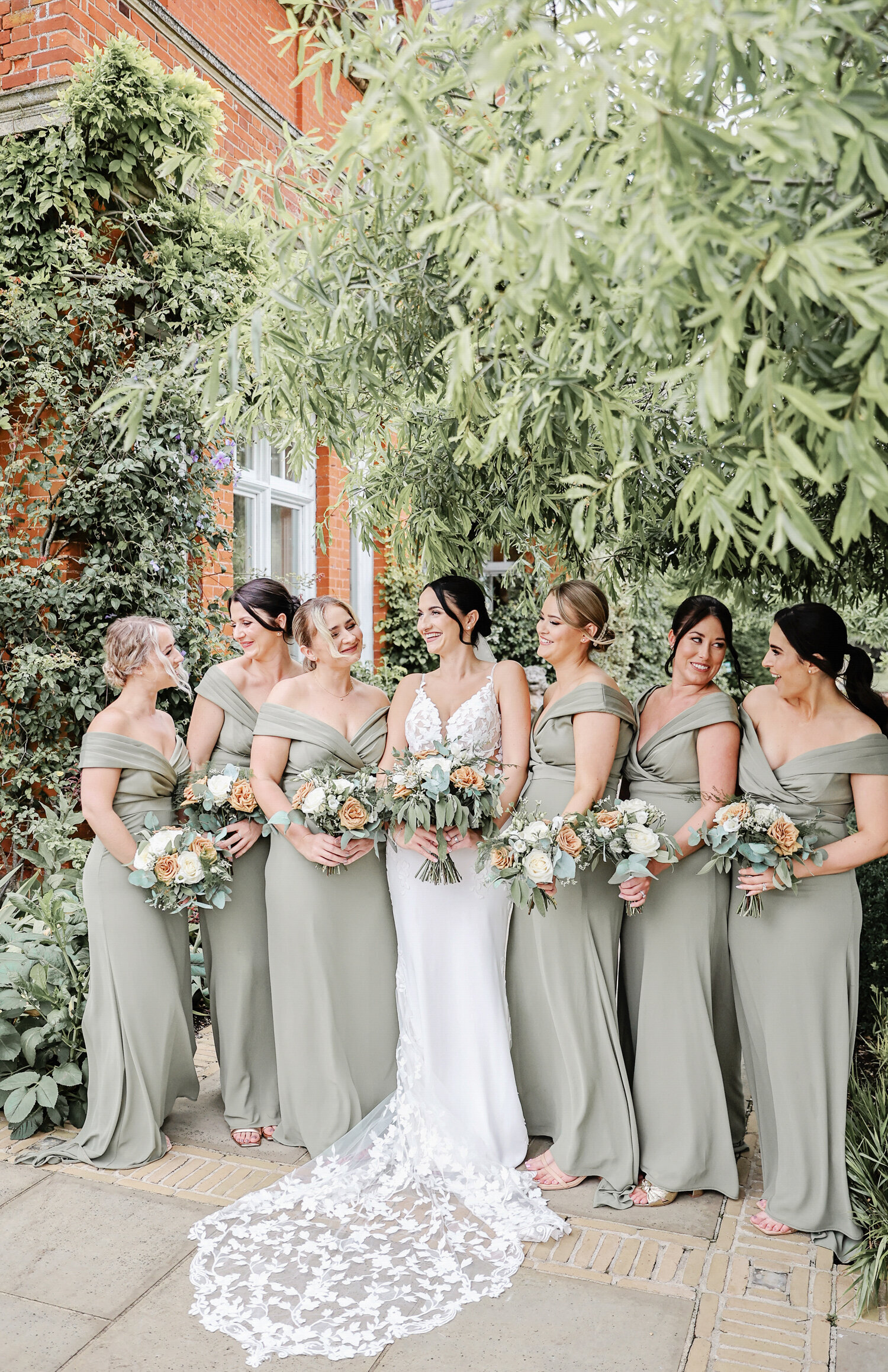 chippenham-park-wedding-venue-sage-green-bridesmaids