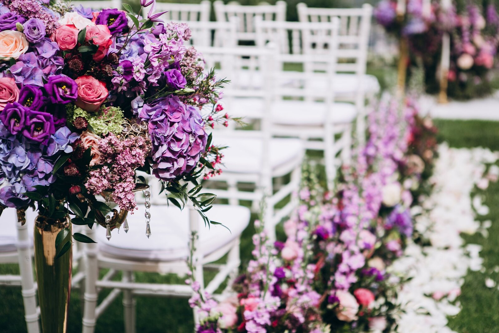 San Diego outdoor purple wedding