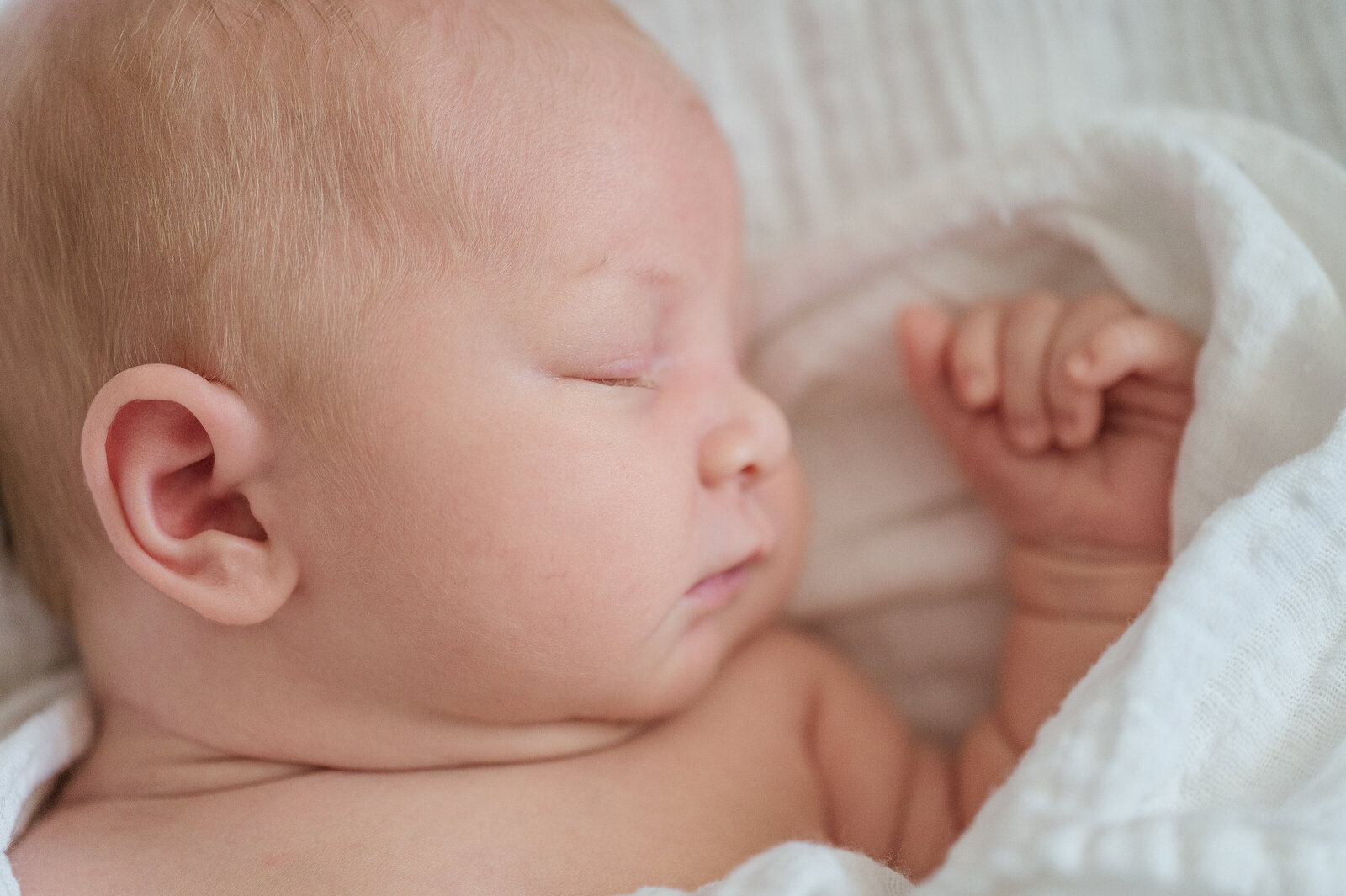 Baby sleeping by baltimore newborn photographer