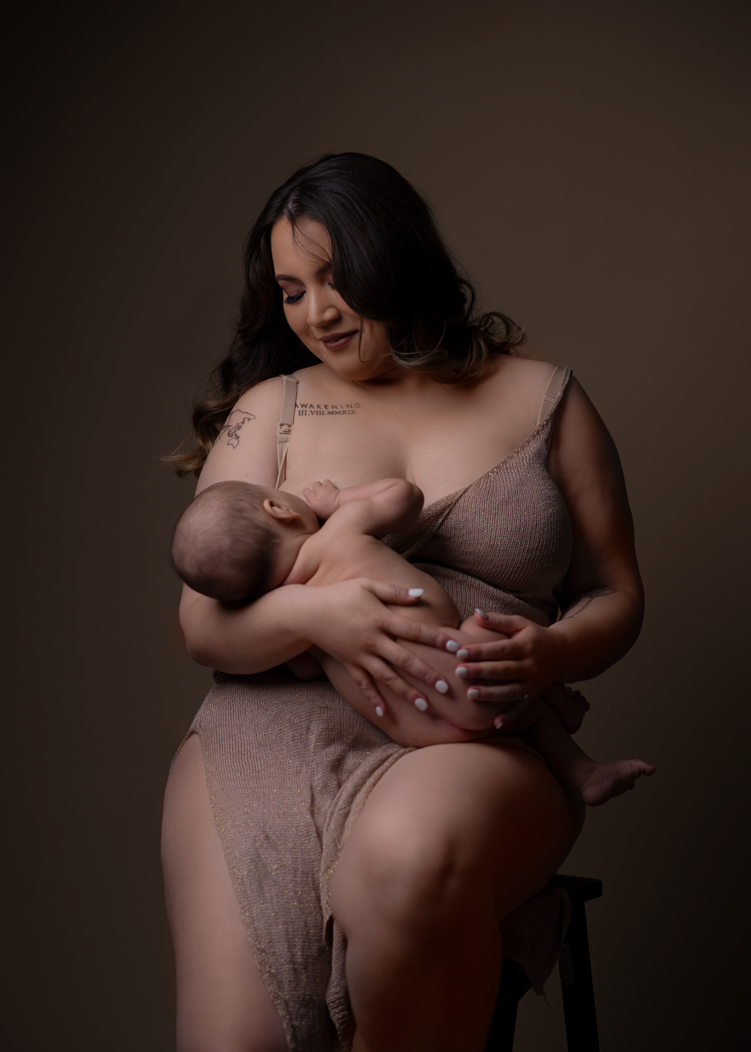 Mom breastfeeding son