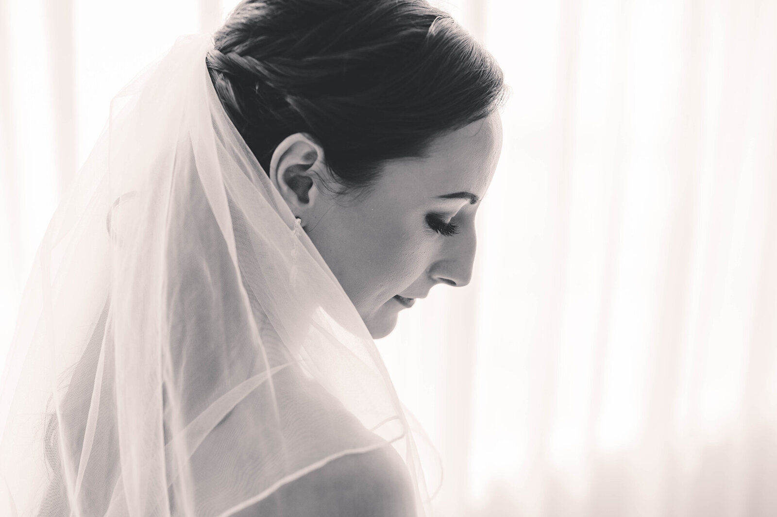 Bride awaits her micro wedding ceremony in Cancun, Mexico.