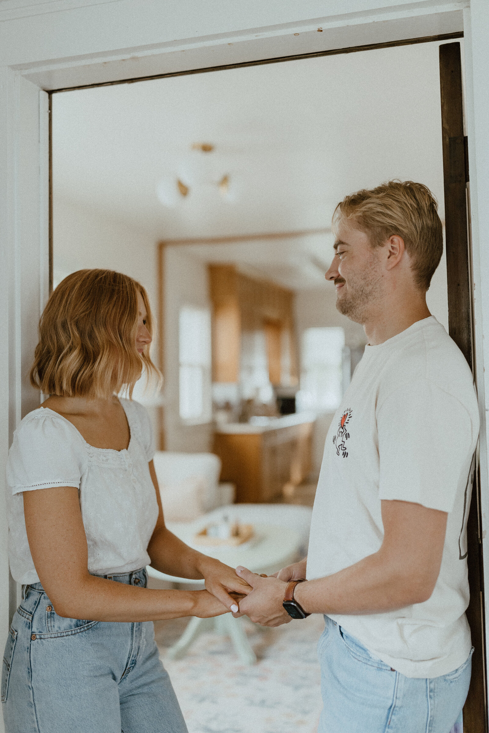 home engagement session