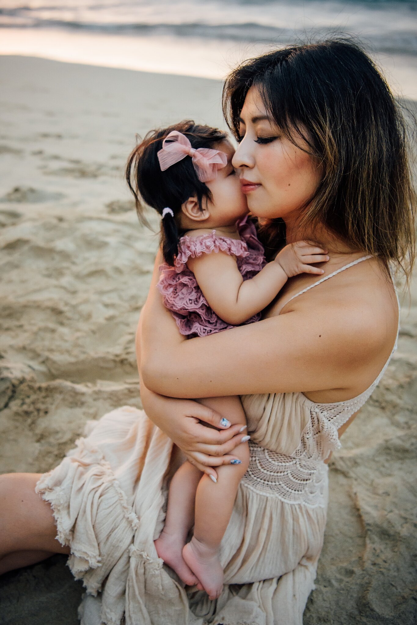 an emotional moment with mom and baby