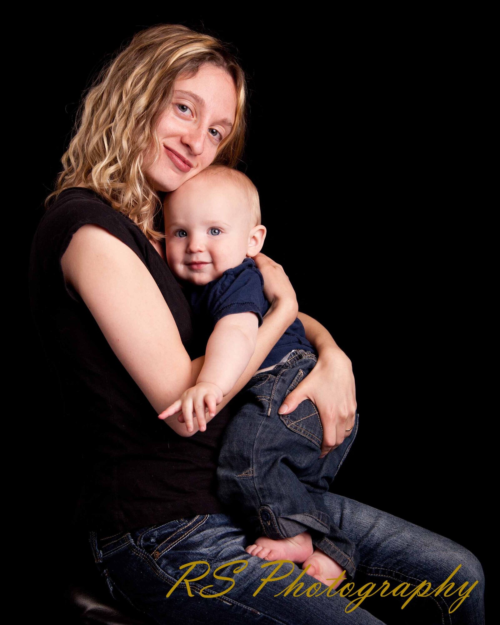 A mother and son in studio shoot for Mommy and Me photoshoot with Ron Schroll Photography in Asheville, NC