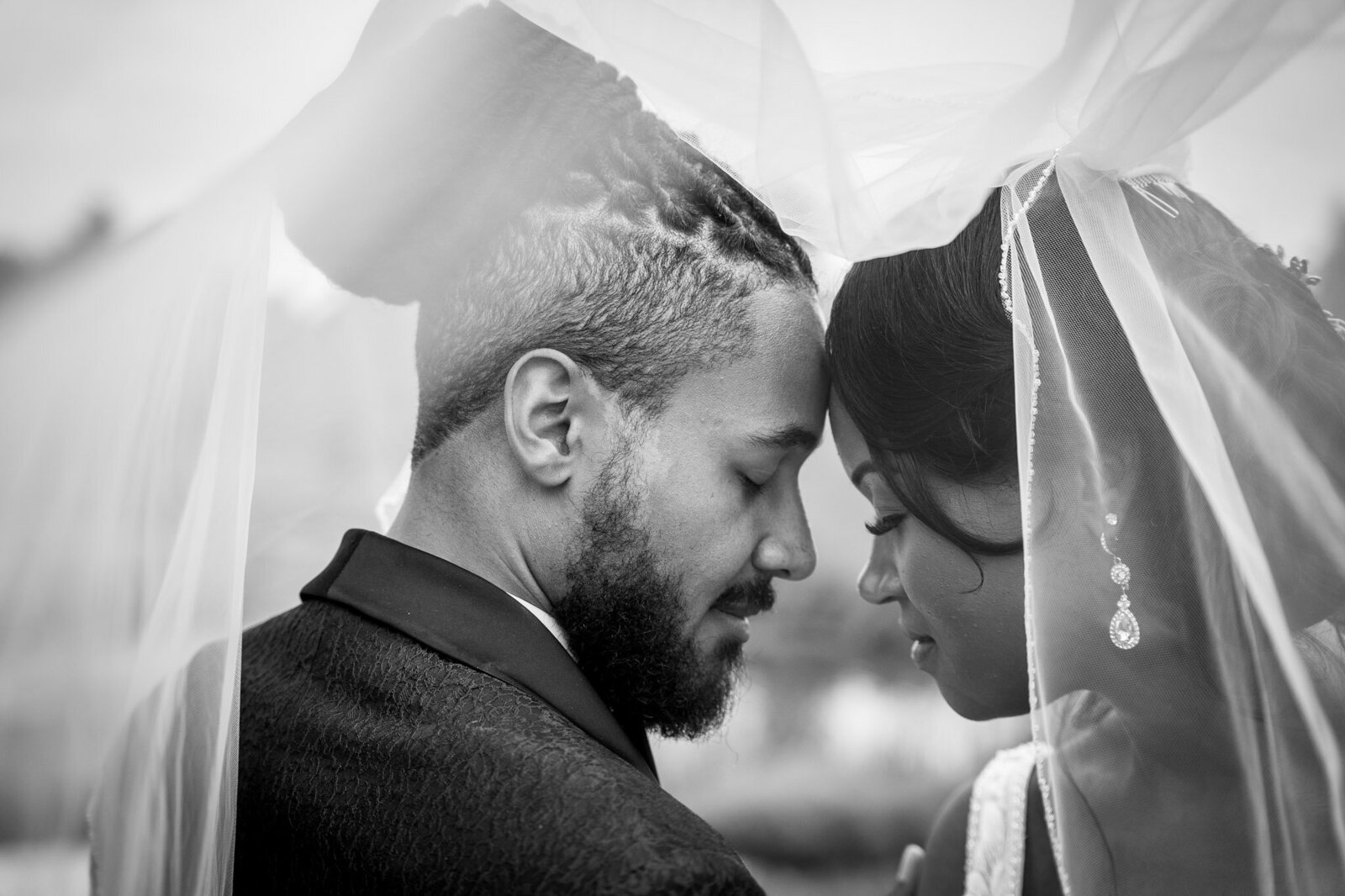 Baltimore Wedding PHotogrpahy BW Forhead Touch